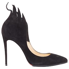 Christian Louboutin-Christian Louboutin Victorina suede stiletto pigalle pump-Black