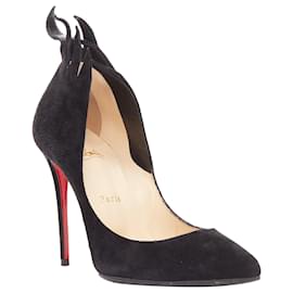 Christian Louboutin-Pompe Pigalle en daim Victorina de Christian Louboutin à talon aiguille-Noir