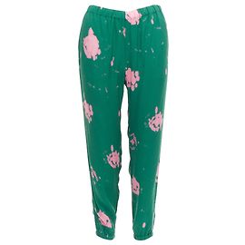 Pantalones casuales elásticos con estampado de tie dye salpicado Marni Verde