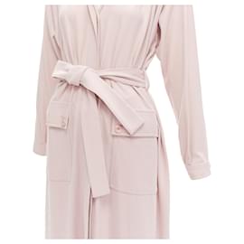Autre Marque-RODEBJER Odessa belted long line robe jacket wide pants set-Pink