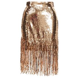 MSGM metallic sequins skirt Golden Metallic