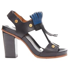 Chloé Chloe grommet block heel sandal Black