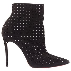 Christian Louboutin So Kate Booty suede micro stud embellished pointy Black