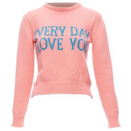 ALBERTA FERRETTI Kurzpullover aus Kaschmir Everyday I Love You Pink