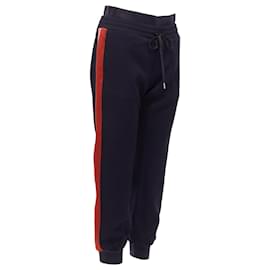Alexander Mcqueen-Alexander McQueen double waistband jogger pants-Blue,Navy blue