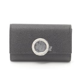 Bulgari-Bvlgari Leather Keycase in Black-Black