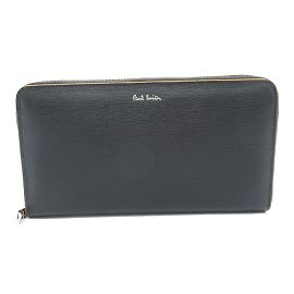 Paul Smith Black Leather Long Wallet Black