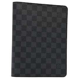 Louis Vuitton-LOUIS VUITTON Damier Graphite Agenda Bureau Note Cover R20974 LV Auth 91792-Damier ebene
