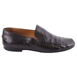 Hermès-Leather loafers-Black
