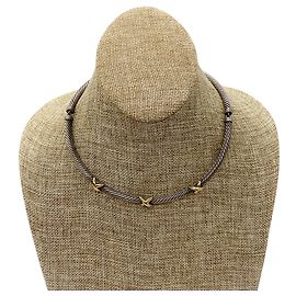 Collana X in argento sterling e oro 14K di David Yurman Argento
