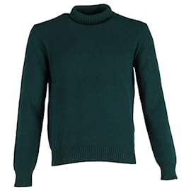 Grüner Wollpullover mit Rollkragen Ami Turtle Neck Grün