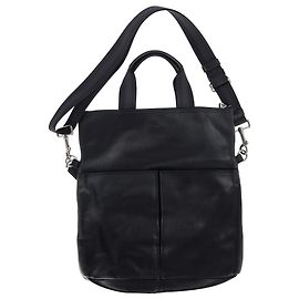 Borsa Tote Pieghevole Coach Charles in Pelle Nera Nero