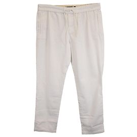 Vince Corduroy Pull on Pants in White Cotton White Cream