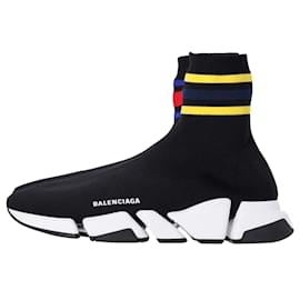 Balenciaga-Balenciaga Speed 2.0 Knit Sneakers In Black Recycled Polyester-Black