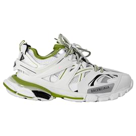 Balenciaga-Balenciaga Track Low-Top Trainers In White Orange Polyurethane-White