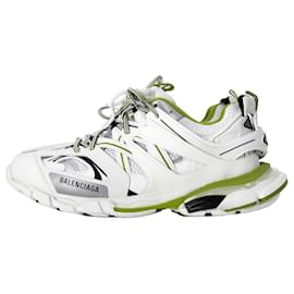 Balenciaga-Balenciaga Track Low-Top Trainers In White Orange Polyurethane-White
