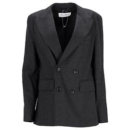Blazer duplo Max Mara Oblio em lã cinza Cinza