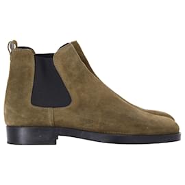 Tod's-Tod's Slip-On Chelsea Boots in Brown Calfskin Suede-Brown