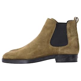 Tod's-Tod's Slip-On Chelsea Boots in Brown Calfskin Suede-Brown