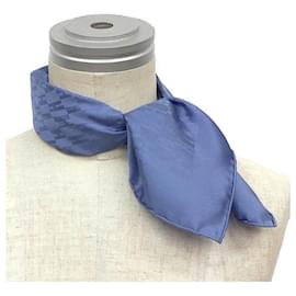 Hermès-Hermes Blue Silk Pocket Square-Blue