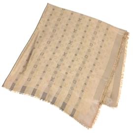 Louis Vuitton-Louis Vuitton Monogram So Shine Shawl-Beige