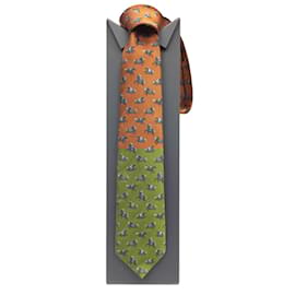 Hermès-Hermes Silk Cravat in Crazy Poney Design-Other