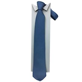 Hermès-Gravata de seda marinha Hermes-Azul marinho