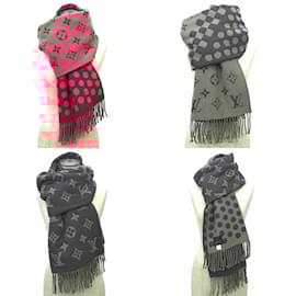 Louis Vuitton-Louis Vuitton Monogram Dot Scarf-Fuschia