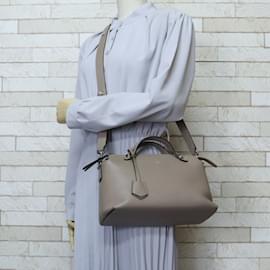 Fendi-Sac à bandoulière moyen Fendi By The Way-Marron,Gris