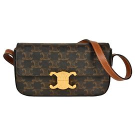 Céline Borsa a Spalla Celine Triomphe Nero Marrone scuro