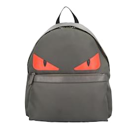 Fendi-Fendi Monster Bag Bugs Backpack-Brown,Orange