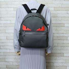 Fendi-Fendi Monster Bag Bugs Backpack-Brown,Orange