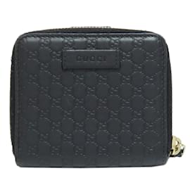 Gucci-Gucci Bi-fold Wallet in Black Leather-Black