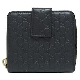 Gucci-Gucci Bi-fold Wallet in Black Leather-Black