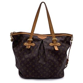 Louis Vuitton Monogram Canvas Palermo GM Tote Bag with Strap Brown