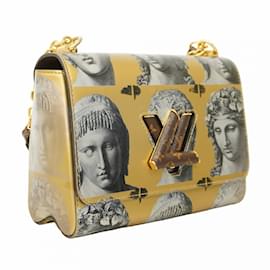 Louis Vuitton-Louis Vuitton Shoulder Bag Twist MM M59137-Brown,Golden