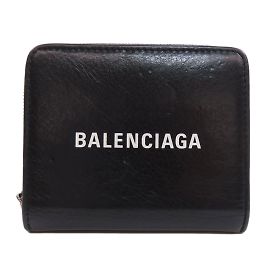 Billetera bi-fold Balenciaga 551933 Everyday Negro