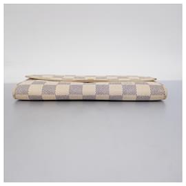 Louis Vuitton-Louis Vuitton Long Wallet Damier Azur Portefeuille Sarah-White