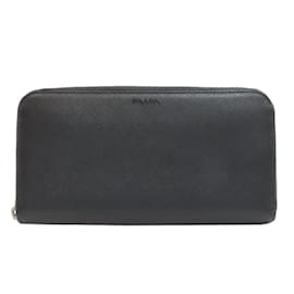 Prada-Prada Saffiano Long Wallet-Black