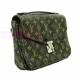 Louis Vuitton-Louis Vuitton Monogram Anfla Rouge Pochette Metis Shoulder Bag-Black,Red