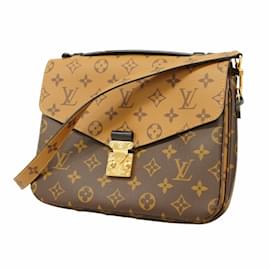 Louis Vuitton-Louis Vuitton Monogram Reverse Pochette Metis MM Shoulder Bag-Brown