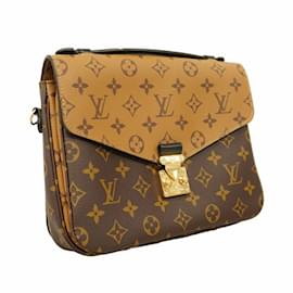 Louis Vuitton-Louis Vuitton Monogram Reverse Pochette Metis MM Shoulder Bag-Brown