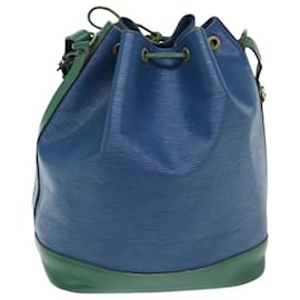 Louis Vuitton-LOUIS VUITTON Epi Noe Shoulder Bag Bicolor Green Blue M44044 LV Auth 89861-Blue,Green
