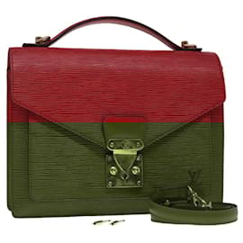 Louis Vuitton-LOUIS VUITTON Epi Monceau 28 Hand Bag Red M40783 LV Auth 92029-Red