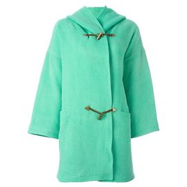 Gianni Versace Turquoise Wool Coat Turquoise