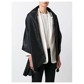 Lanvin-Lanvin Black Satin Stole-Black