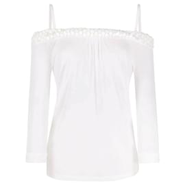 Blouse blanche à sequins de Gianfranco Ferré Blanc