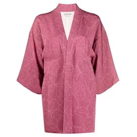 Autre Marque-A.N.G.E.L.O. Vintage Cult Pink Short Kimono-Pink