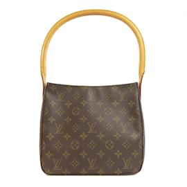 Louis Vuitton-Louis Vuitton M51146 Looping MM Handbag-Brown,Monogram