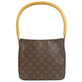 Louis Vuitton-Louis Vuitton M51146 Looping MM Handbag-Brown,Monogram